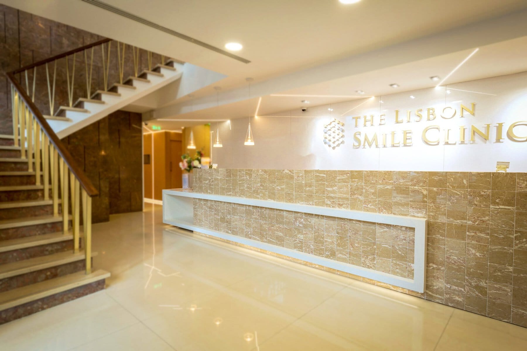 Modern interior of The Lisbon Smile Clinic by Cria+ Arquitetos.